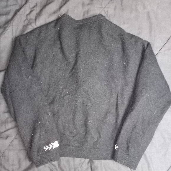 Vintage MCM Sangwoo Floral Beaded Wool Cardigan Sweater - Picture 5 of 5